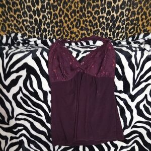 Purple Lace Halter Top